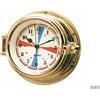 Motomarine Strumenti Meteo Classe 120 in Ottone Lucidato - Orologio Silenzio Radio