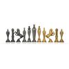 Italfama Set Di Pezzi Da Scacchi In Metallo RENAISSANCE Placcato Oro E Argento Re 13,8Cm