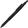 rOtring 600 3-in-1 penna multicolore e portamina | 2 punte fini per penna a sfera (inchiostro nero e rosso) | 1 punta per portamina (0,5 mm) | Corpo nero