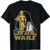 Star Wars C-3PO R2-D2 Droids of Vader's Shadow Badge Maglietta
