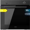 Cecotec Forno da Incasso Convenzionale 77L Bolero Hexa C126000 Dark Inox A. 2800W, 4 Funzioni, Modalità Convezione, Steam Base X2, Basso Consumo, Facile Pulizia, 5 Posizioni