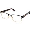 Gucci GG0750O 002 | Occhiali da Vista Graduati | Prova Online | Unisex | Metallo | Quadrati | Nero, Oro | Adrialenti