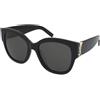 Saint Laurent SL M95/F 001 | Occhiali da Sole Graduati o Non Graduati | Prova Online | Plastica | Quadrati | Nero | Adrialenti