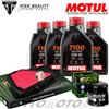 MOTUL - HIFLO Tagliando TRIUMPH Tiger 1050 Sport 2016-2021 / Kit Olio Motul 7100 10W40 Filtri