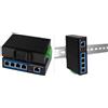 LogiLink Switch PoE Gigabit Ethernet industriale 5 porte 10/100/1000 Base-TX RJ45 non ges