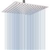 Voolan Soffione doccia a pioggia, grande flusso, soffione doccia in acciaio inossidabile, soffione a cascata per bagno, montaggio a soffitto o a parete (30,5 cm, cromato)