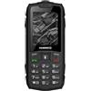 Hammer H Rock Outdoor Cellulare con bottoni senza contratto, display a colori da 2,4", robusto, Mega batteria 1800 mAh, impermeabile (IP68), resistente agli urti, cellulare, torcia, Dual SIM, Black