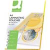 Q-Connect Pouches per plastificatrice a caldo Q-Connect standard 80 µm - finitura lucida - 21,6x30,3 cm (conf. 100)