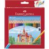 FABER-CASTELL - Set di matite colorate Castle da 48 pezzi | Colori brillanti, forma esagonale e mina resistente alla rottura per bambini e adulti