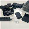ABARNOM 100 Biglietti per Prezzi + 100 Supporti + 2 Gessetti Mini Lavagne Decorative Cartelli Porta Prezzi