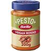 Barilla Pesto Rosso Vegan, 200 g | Pesto italiano senza glutine con texture cremosa e pezzi di noci