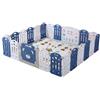 Doraystar Box Bambini, Grande Recinto per Bambini con Tappeto, Box Neonato Pieghevole, Recinto Neonato Interni Esterni, Centro Attività Parco Giochi per Bambini con Schiuma Anticollisione (20+2)