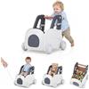 COSTWAY Carrello Primi Passi per Bmabini, 4 Ruote e Seduta Pieghevole