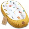 Totsy Baby Riduttore lettino neonato - 90x50 cm nido culla pod cocoonababy babynest antisoffoco per bambina e bambino baby nest per neonati Caramella safari