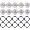 Tomotato 10 Pezzi Vetro Spia della Pompa del Freno con O-Ring, Cilindro Principale della Frizione del Freno Anteriore Posteriore del Motociclo per Moto ATV (18MM)
