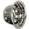 Hansen Styling Parts Copricerchi da 22,5 pollici, in acciaio inox lucido, profondità 300 mm, universale, adatto per tutti gli assi di trasmissione a pneumatici doppi, cerchioni in acciaio per camion 9 x 22,5, copricerchi