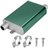Leikurvo Tubo di scarico silenziatore, silenziatore da 24 mm per riscaldatore ausiliario, silenziatore di scarico per riscaldamento di parcheggio con clip e viti rinforzate, kit silenziatore di scarico per