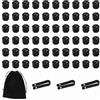 JASFLY 60 copribulloni per ruote da 19 mm, universali, con set di strumenti di rimozione e custodia per auto (nero)