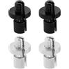 HOPESPANNER 4 Pezzi M10 Regolatore Vite Cavo Frizione Freno Lega Alluminio | Colore: Nero, Argento Tono. Dimensioni: 10x32mm. Per Motorino, Per Scooter, Per Moto. Regolazione Cavo Acceleratore.