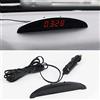 Riloer Orologio temperatura auto, Universal Auto Dashboard Orologio digitale Termometro Tensione con display LCD per interni auto, rosso