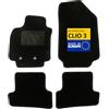 DBS - Tappetini auto - Su misura per Clio 3 (2005-2014) - Con clip - Tappetini auto antiscivolo - 4 pezzi
