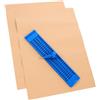 PACKOVE Tavoletta Braille Blu in Plastica 27 Righe 30 Celle per Ciechi | Set Portatile e Leggero, Robusto e Poco Deformabile, 1 Punteruolo e 3 Fogli Esercizio