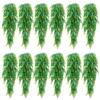 VEVOR Piante Artificiali Cadenti 12 pezzi, Felci Finti Pendenti Felce di Boston Lunghezza 813 mm, Pianta Sospesa per Decorazione da Interno Esterno da Parete, Casa Giardino Feste Matrimonio Portico