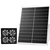 VEVOR Ventilatore ad Energia Solare per Scarico d'Aria, Ventola con Pannello Solare Regolabile da 25 W con 4 Ventole Velocità di 2668 giri/min, Ventilatore per Circolazione d'Aria per Serra Pollaio