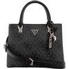 GUESS borsetta borsa a tracolla Noelle II Multi Compartment Satchel Coal Logo grigio scuro