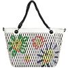Desigual Borsa shopping rivestita da una fustella geometrica con disegni effetto spray in similpelle con chiusura zip. Capiente e versatile grazie ai due manici effetto catena ed una tracolla regolabi