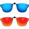 ThunderClap Occhiali da sole polarizzati con clip flip-up compatibili con Ray-Ban RB5154 49 mm per uomo donna protezione UV