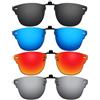 ThunderClap Occhiali da sole polarizzati con clip flip-up compatibili con Ray-Ban RB5154 49 mm per uomo donna protezione UV