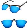 ThunderClap Occhiali da sole polarizzati con clip flip-up compatibili con Ray-Ban RB5154 49 mm per uomo donna protezione UV