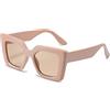 Generic Occhiali Da Sole Quadrati Grandi Da Uomo E Da Donna, For Sport All'aria Aperta, Spiaggia, Guida, Occhiali Da Sole Decorativi(Beige)