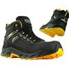 ART.MAS BlackPoint BT Scarpe antinfortunistiche S7S SR FO - Scarpe da lavoro impermeabili con membrana, cappuccio composito, protezione da passo, pelle nabuk, nero