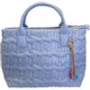 NAJ-OLEARI Borsa a Mano in Ecopelle, Due Manici, con Tracolla Regolabile, Ciondoli a Fiore, 30x24x14 cm