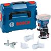 Bosch Professional 18V System Rifilatore a batteria GKF 18V-8 (incl. guida parallela, 2 adattatori aspiratore rifilatura, protez. trucioli, pinza 8 mm, chiave, L-BOXX, senza batteria/caricabatteria)