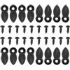 QUARKZMAN Set di 50pz Clip per Supporto Cornice con 50pz Viti, Chiusure a Pulsante Girevole Clip Supporto Girare Immagine per Cornici Foto Disegno Quadri Appesi Artigianali, Nero