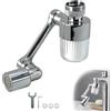 jiayituamz Prolunga Rubinetto Cucina Bagno 1440 Gradi, Aeratore Regolabile con filtro, 2 Modalità di Acqua, Accessorio Facile Installazione, per Lavandino da cucina, Lavello da Bagno