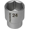 PROXXON 2223424 - Vaso corto hex 1/2 24 mm, Nero