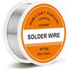 AIYHSW Stagno per Saldare 1.0 mm 20g Senza Piombo,Filo per Saldatura Sn99.3% Cu0.7%,Solder Wire con Flussante,Filo di Saldatura per la Riparazione di Componenti Elettronici di Saldare e Fai-da-te