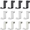 ZSUIQIN 12 ganci per porta da appendere, ganci per porta, ganci appendiabiti per porta, appendiabiti, senza fori, per porta d'ingresso, armadio, cassetto, cucina