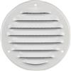 Steinberg14 Griglia di Ventilazione Rotonda 100mm - Bianco con Zanzariera - Copertura di Ventilazione - Registro di Scarico Aria