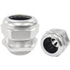 BORDSTRACT Pressacavi Elettrici Metallici M40 Alluminio 6061 IP68 Dado Serratura Per Cavi 22-30mm / 0.87-1.18in Argento 1 Pezzo Resistente Al Clima