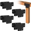 VANROUG Kit per pergola a forma di T 4 x 4 (dimensioni effettive 9,1 x 9,1 cm), kit di staffe per pergola fai da te per lavori pesanti, kit di staffe per pergole e giardini, 4 x 4 staffe a T a 3 vie