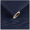 CRE8TIVE Carta da parati effetto legno blu navy, carta da parati peel and stick, per camera da letto, pellicola in vinile per mobili, carta a contatto spessa testurizzata per soggiorno, cucina