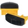 DRABEST - Piedini Antiscivolo per Scale industriali - 70x20x50mm - 2 pezzi - con l'Aggiunta di Gomma - Piedini Antiscivolo - Proteggono il Pavimento dai Graffi - Nero e Giallo