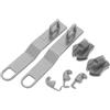 Baluue 2 Set Cursori per Cerniere in Lega di Zinco 6x1,1x0,8 Cm Finitura Spazzolata Nera per Valigie, Protezione Versatile per Viaggi Internazionali