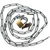 StahlMayer Set di catena in acciaio con lucchetto - Catena robusta con lucchetto + 3x chiavi - Lunghezza a scelta 50 75 100 150 200 cm - Chiusura e blocco - Casa e officina (75 cm)