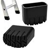DAHAIHLAN Piedini in Gomma per Scale, 2 Pezzi 50 X 20 mm Piedini Scala Alluminio | Antiscivolo per Situazioni di Accesso in Quota per Scale a Pioli e Scale Pieghevoli (Nero)